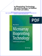 Download textbook Microarray Bioprinting Technology Fundamentals And Practices 1St Edition Moo Yeal Lee Eds ebook all chapter pdf 