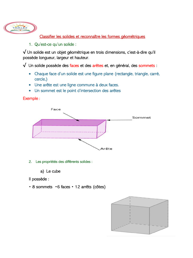 Classification des solides géométriques | PDF | Maison et jardin