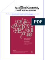 Download textbook New Speakers Of Minority Languages Linguistic Ideologies And Practices 1St Edition Cassie Smith Christmas ebook all chapter pdf 