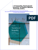 Textbook Narratives of Inequality Postcolonial Literary Economics 1St Edition Melissa Kennedy Auth Ebook All Chapter PDF