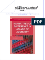 Download textbook Narratives Of Difference In An Age Of Austerity 1St Edition Irene Gedalof Auth ebook all chapter pdf 