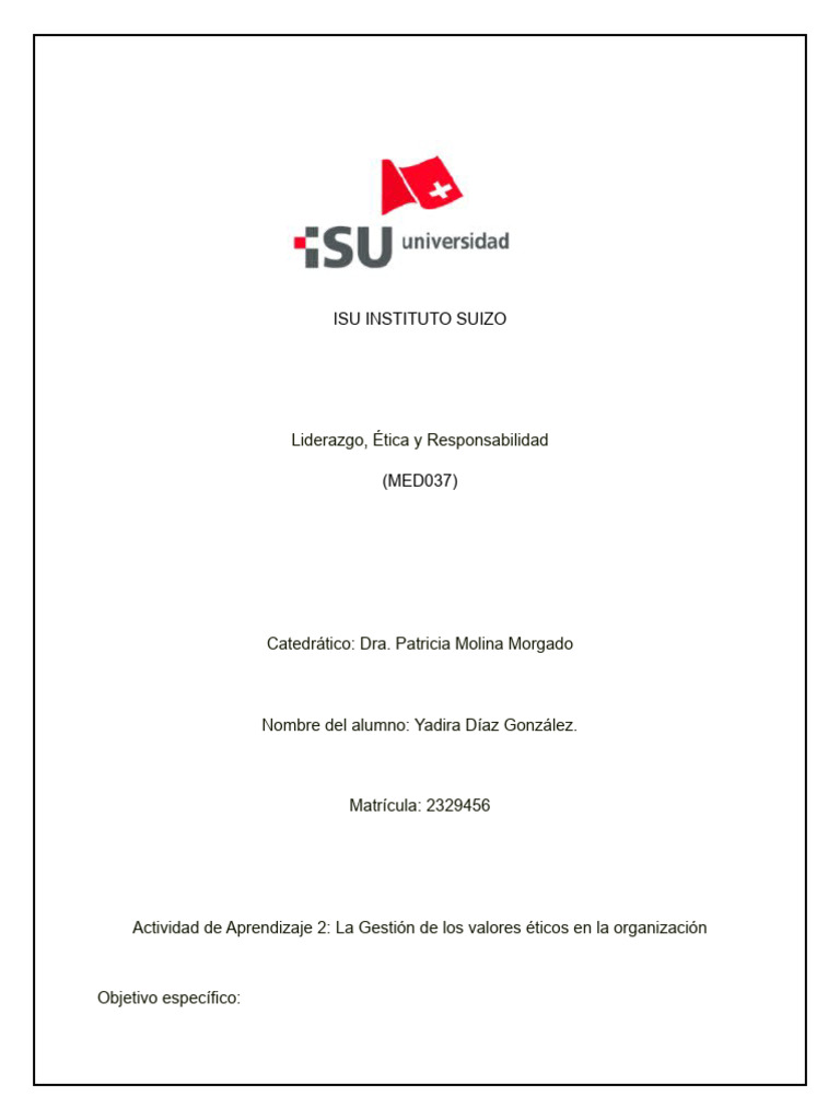 Actividad de aprendizaje 2 la gesti n de los valores ticos en la
