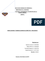 Moduladores y Demoduladores de Amplitud - Frecuencia