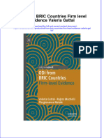 Textbook Odi From Bric Countries Firm Level Evidence Valeria Gattai Ebook All Chapter PDF