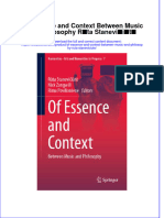 PDF of Essence and Context Between Music and Philosophy Ruta Staneviciute Ebook Full Chapter