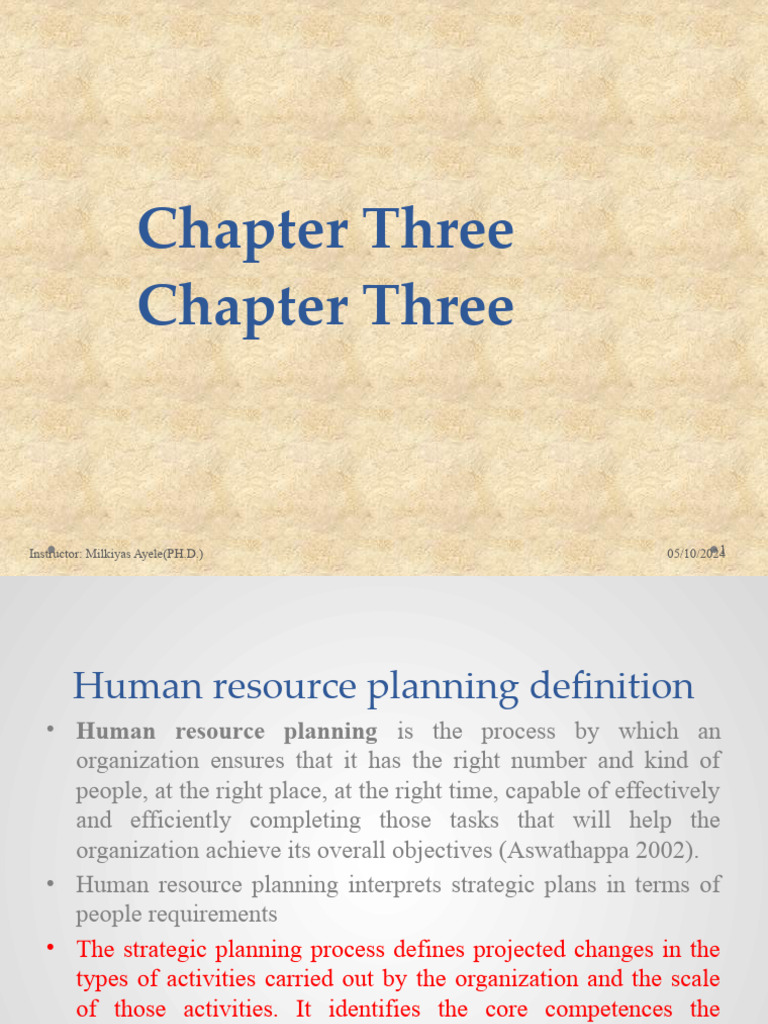 Chapter 3 Planning For Human Resource | PDF | Labour Economics | Human ...