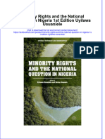 Download textbook Minority Rights And The National Question In Nigeria 1St Edition Uyilawa Usuanlele ebook all chapter pdf 