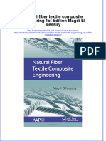 Download textbook Natural Fiber Textile Composite Engineering 1St Edition Magdi El Messiry ebook all chapter pdf 