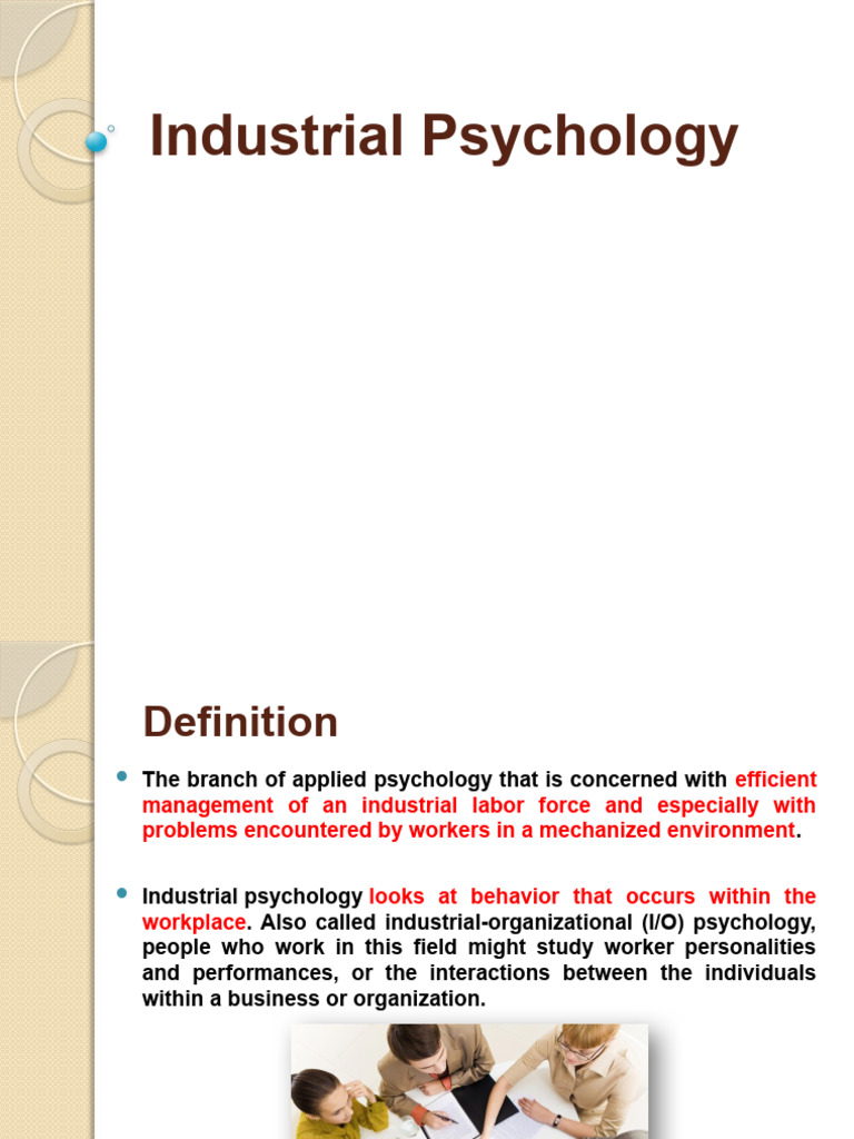 INDUSTRIAL PSYCHOLOGY RESEARCH TOPICS visual data 6