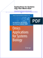 Download textbook Omics Applications For Systems Biology Wan Mohd Aizat ebook all chapter pdf 