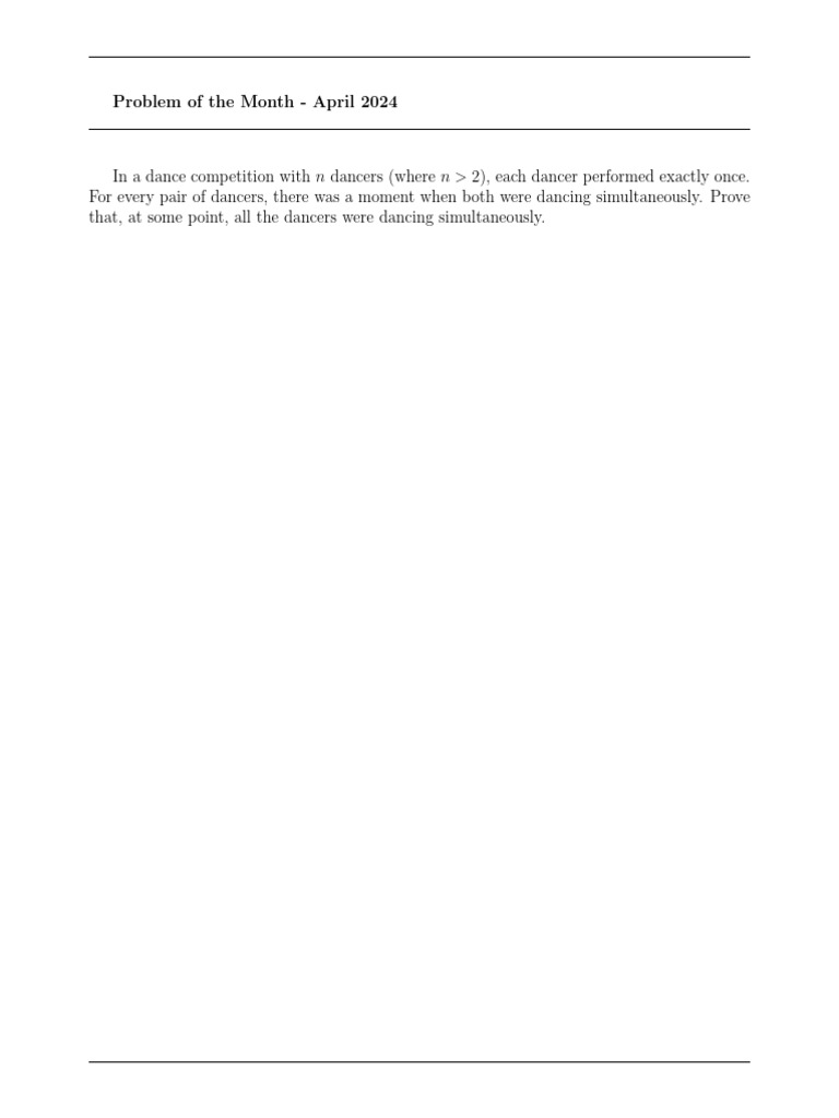 Problem of The Month April 2024 PDF