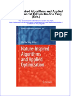 Download textbook Nature Inspired Algorithms And Applied Optimization 1St Edition Xin She Yang Eds ebook all chapter pdf 