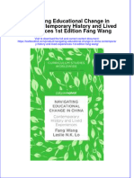 Download textbook Navigating Educational Change In China Contemporary History And Lived Experiences 1St Edition Fang Wang ebook all chapter pdf 