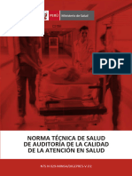 Norma Técnica de Salud de Auditoría de La Calidad de La Atención en Salud 2016