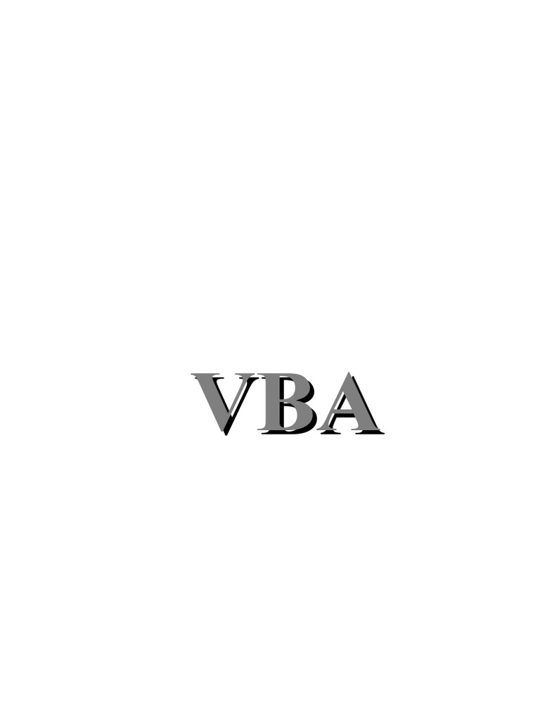 Introduction au VBA pour Excel | PDF | Microsoft Excel | Visual Basic ...