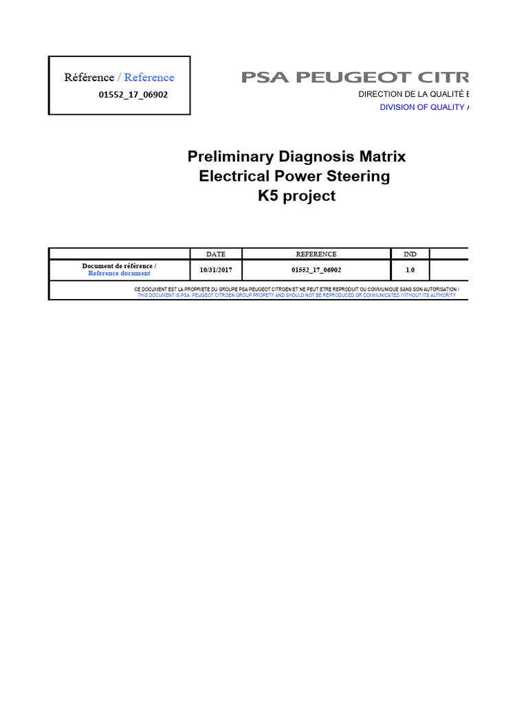 EPS Diagnostic Trouble Codes Matrix | PDF | Power Supply | Electric Power