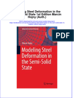 Textbook Modeling Steel Deformation in The Semi Solid State 1St Edition Marcin Hojny Auth Ebook All Chapter PDF