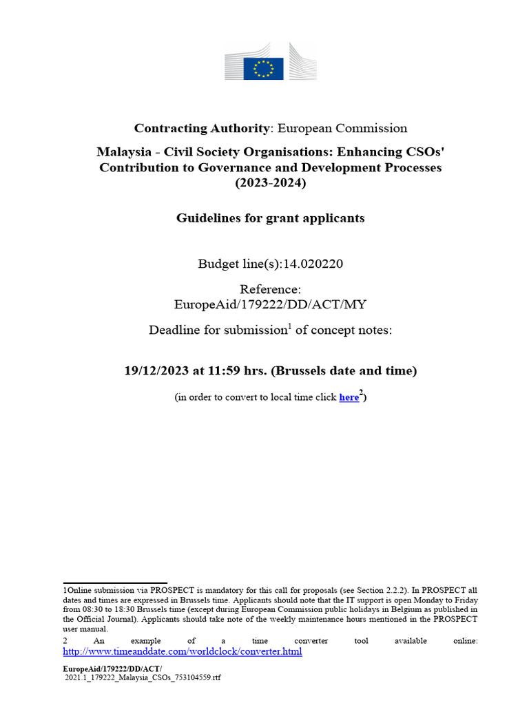 Malaysia CSOs Grant Application Guidelines | PDF | Governance ...