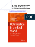 Download textbook Optimization In The Real World Toward Solving Real World Optimization Problems 1St Edition Katsuki Fujisawa ebook all chapter pdf 