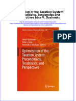 Textbook Optimization of The Taxation System Preconditions Tendencies and Perspectives Irina V Gashenko Ebook All Chapter PDF