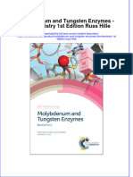 Textbook Molybdenum and Tungsten Enzymes Biochemistry 1St Edition Russ Hille Ebook All Chapter PDF
