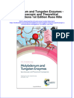 Download textbook Molybdenum And Tungsten Enzymes Spectroscopic And Theoretical Investigations 1St Edition Russ Hille ebook all chapter pdf 