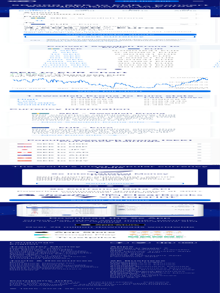Convert 50,000 SEK to EUR Online | PDF | Swedish Krona | Euro