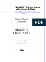 Download textbook Organic Chemistry Solution Manual Ninth Edition Leroy G Wade ebook all chapter pdf 