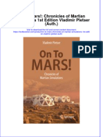 Textbook On To Mars Chronicles of Martian Simulations 1St Edition Vladimir Pletser Auth Ebook All Chapter PDF