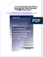 PDF On The Nature of Charge Density Waves Superconductivity and Their Interplay in 1T Tise Chuan Chen Ebook Full Chapter