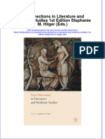 Download textbook New Directions In Literature And Medicine Studies 1St Edition Stephanie M Hilger Eds ebook all chapter pdf 
