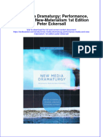 Download textbook New Media Dramaturgy Performance Media And New Materialism 1St Edition Peter Eckersall ebook all chapter pdf 