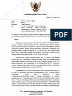 Surat Permohonan Validasi KLHS RPJPD Sumatera Utara Tahun 2025-2045
