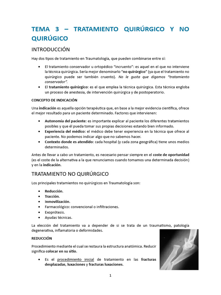 Tratamientos Cruentos y Incruentos en Fracturas | PDF | Cirugía | Terapia
