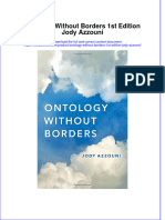 Textbook Ontology Without Borders 1St Edition Jody Azzouni Ebook All Chapter PDF