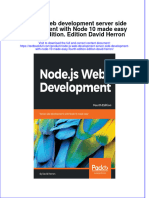 PDF Node Js Web Development Server Side Development With Node 10 Made Easy Fourth Edition Edition David Herron Ebook Full Chapter