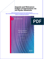 Download pdf Onomatopoeia And Relevance Communication Of Impressions Via Sound Ryoko Sasamoto ebook full chapter 