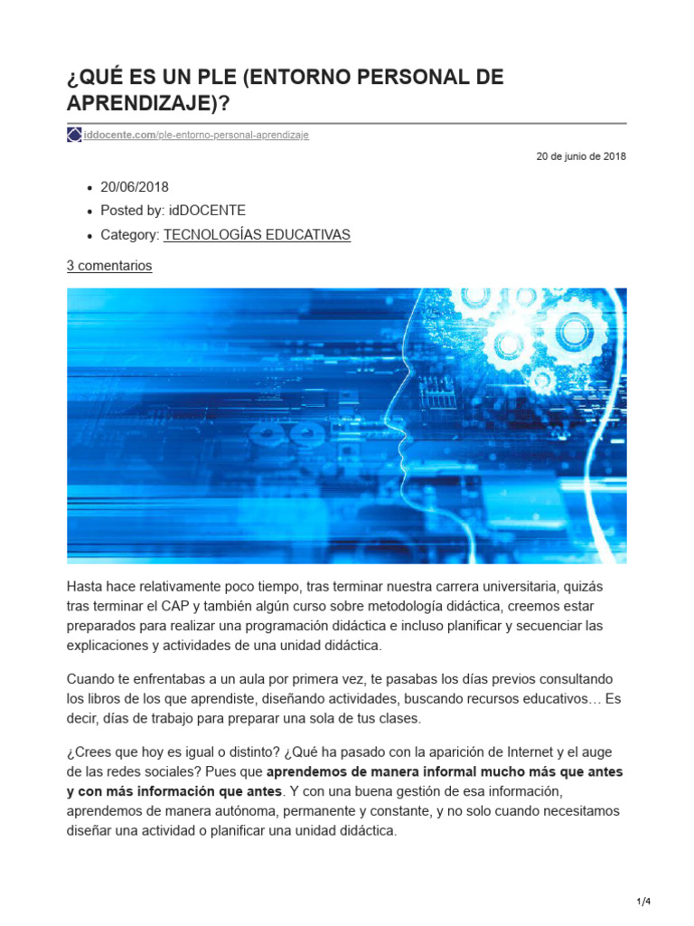 Image Result For Qu Es Un Entorno Personal De Aprendizaje O Ple Y Cmo Desarrollarlo