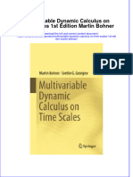Download textbook Multivariable Dynamic Calculus On Time Scales 1St Edition Martin Bohner ebook all chapter pdf 