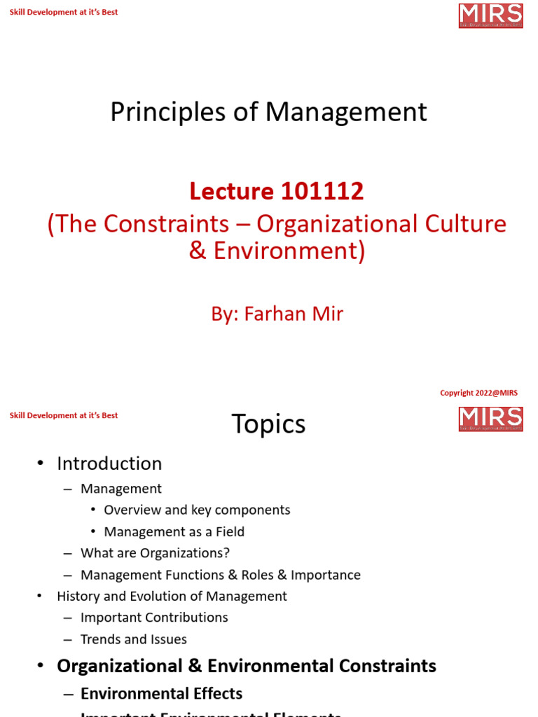 Management BBA & MBA Lec 101112 - Environment | PDF | Organizational ...