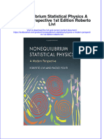 Textbook Nonequilibrium Statistical Physics A Modern Perspective 1St Edition Roberto Livi Ebook All Chapter PDF