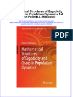 PDF Mathematical Structures of Ergodicity and Chaos in Population Dynamics 1St Edition Pawel J Mitkowski Ebook Full Chapter