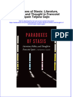 Download textbook Paradoxes Of Stasis Literature Politics And Thought In Francoist Spain Tatjana Gajic ebook all chapter pdf 