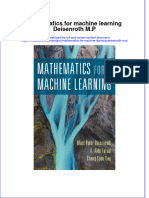 PDF Mathematics For Machine Learning Deisenroth M P Ebook Full Chapter