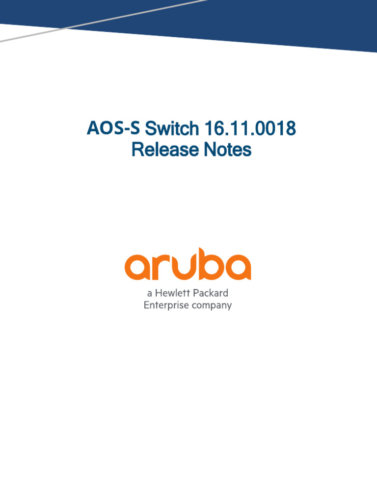 AOS-SSwitch16 11 0018RN | PDF | Ip Address | Transmission Control Protocol
