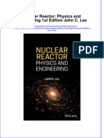 PDF Nuclear Reactor Physics and Engineering 1St Edition John C Lee Ebook Full Chapter