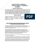 Relación Entre El Derecho Internacional Público y Derecho Interno