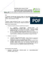 CLAUSE DE PARTENARIAT ENTRE SCITRA SARL ET NFI