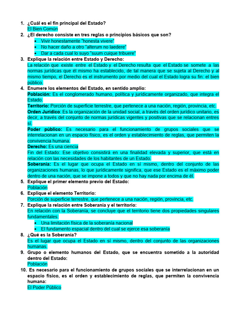 Estado y Derecho: Elementos Clave | PDF | Estado (política) | Nación