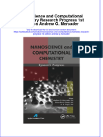 Textbook Nanoscience and Computational Chemistry Research Progress 1St Edition Andrew G Mercader Ebook All Chapter PDF